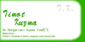 timot kuzma business card